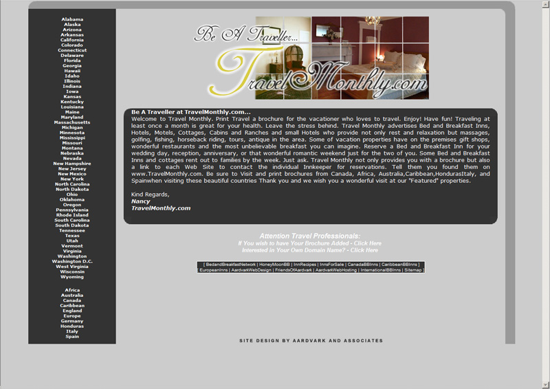 Website by Aardvark and Associates, Inc.